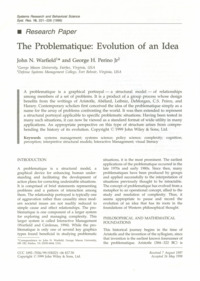 The Problematique: Evolution of an Idea (1999)