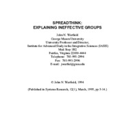 Spreadthink: Explaining Ineffective Groups